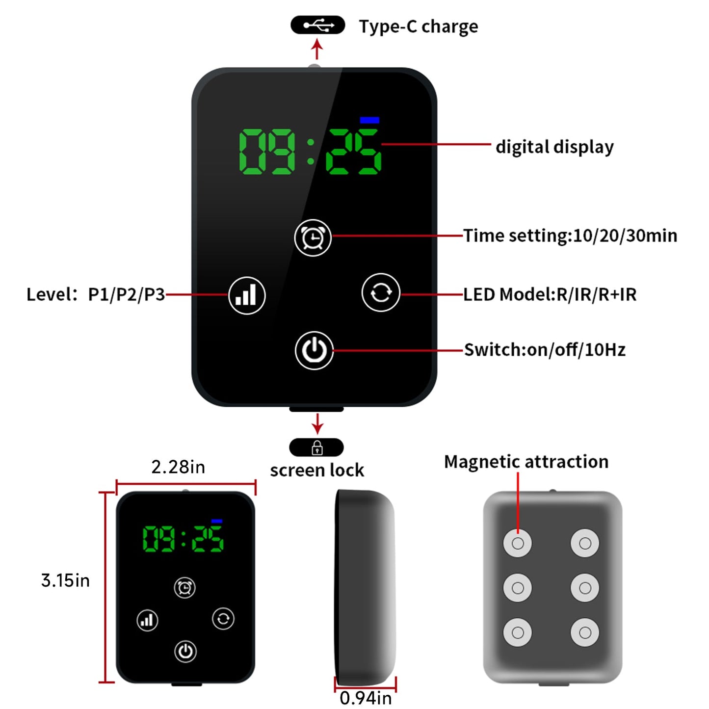 Rechargeable LED Belt