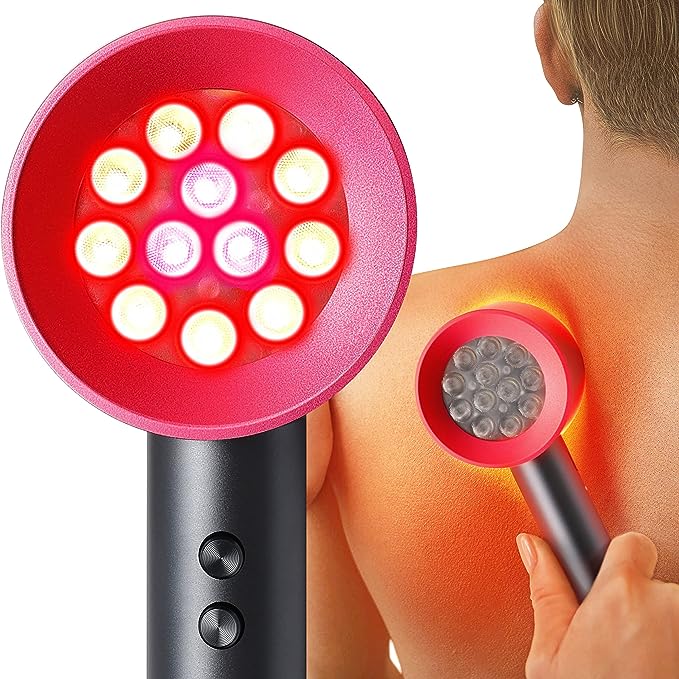 Red and Blue Light Therapy Handheld Device